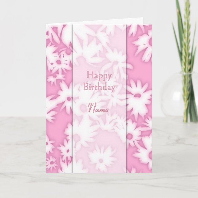 Color Me Daisers Rose Carte Anniversaire (Devant)