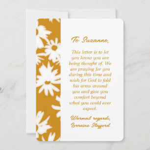 Color Me Daisies Gold Sympathy Card Einladung