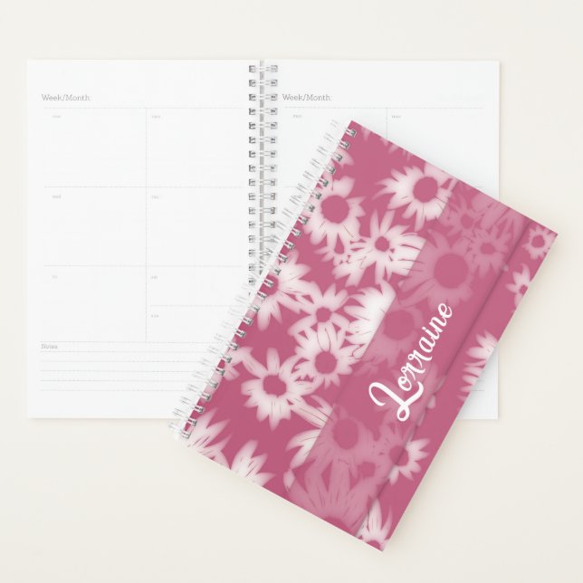 Color Me Daisies Pink Planner (Devant avec enveloppe)