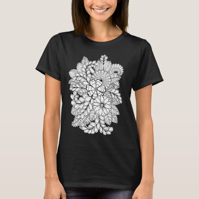 Color Me Floral Group DIY Doodle T-Shirt (Vorderseite)