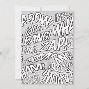 Color Me Fun Retro Comic Pop Einladung