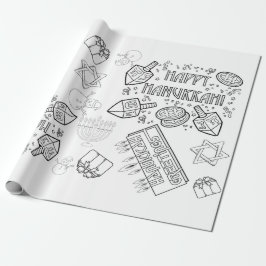 Color Me - Hanukkah Wrapping Paper Geschenkpapier