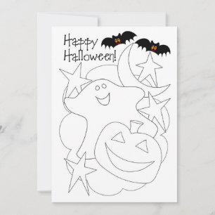 Color Me Kids Halloween Card