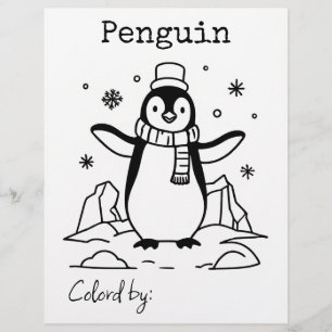 Color Me Page für Kinder   Anime Penguin