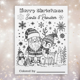 Color Me Page für Kinder Weihnachten und Weihnacht
