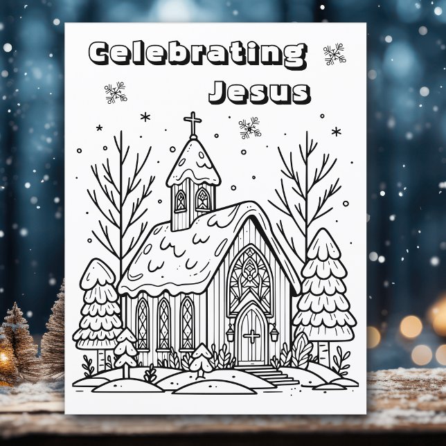 Color-Me-Seite | Weihnachtskirche (Von Creator hochgeladen)