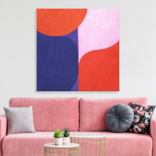 "Color Negotiation" Farbenfrohe Abstrakte Kunst Leinwanddruck