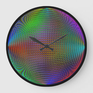 Color Orb Illusion Clock Große Wanduhr