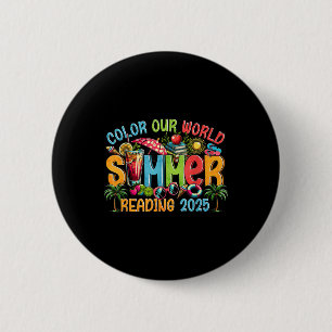 Color Our World Summer 2025 Summer Reading Program Button
