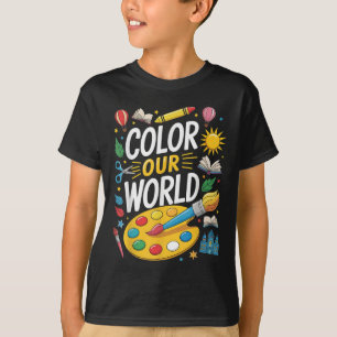Color Our World Summer Reading 2025 Art Painting B T-Shirt