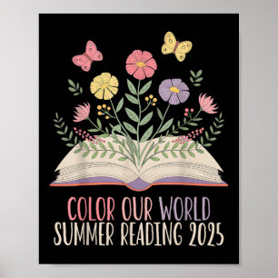 Color Our World Summer Reading 2025 Niedlich Book Poster