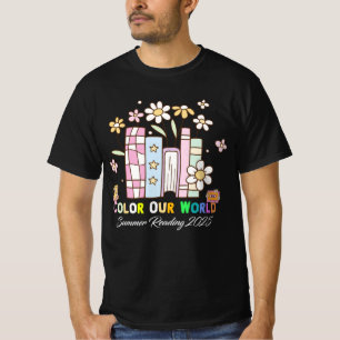 Color Our World Summer Reading 2025 Niedlich Book  T-Shirt