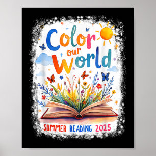 Color Our World Summer Reading Book Wildblumen, ab Poster