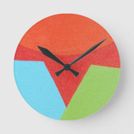 Color Over Time Abstract Round Clock Runde Wanduhr