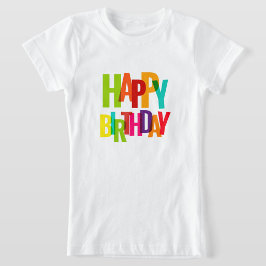 Color Pop "Happy Birthday" Kinder T-Shirt