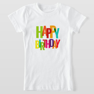 Color Pop "Happy Birthday" Kinder T-Shirt 