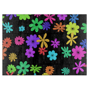 Color Pop Niedliche Blume Glaszuschnitt Schneidebrett