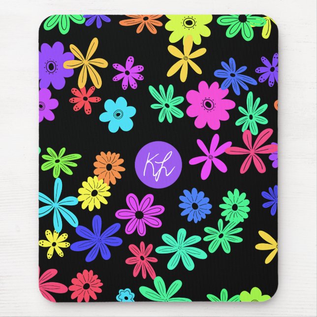 Color Pop Niedliche Blume Personalisierte Maus-Pad Mousepad (Vorne)