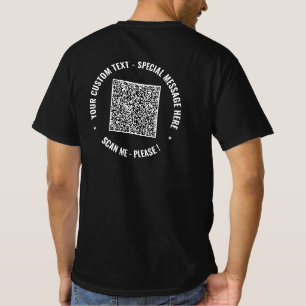 Color QR Code Benutzerdefinierter Text Vorlage für T-Shirt