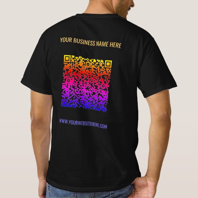 Color QR Code Business T - Shirt mit benutzerdefin (Rückseite)