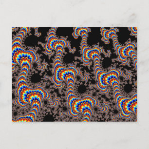 Color Run - Fractal Art Postkarte