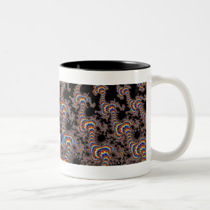 Color Run - Fractal Art Zweifarbige Tasse