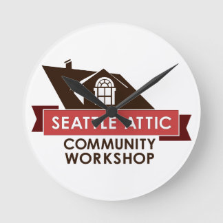 Color SACW Logo, Wall Clock Runde Wanduhr