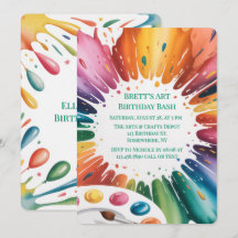 Color Splash Art Birthday Bash