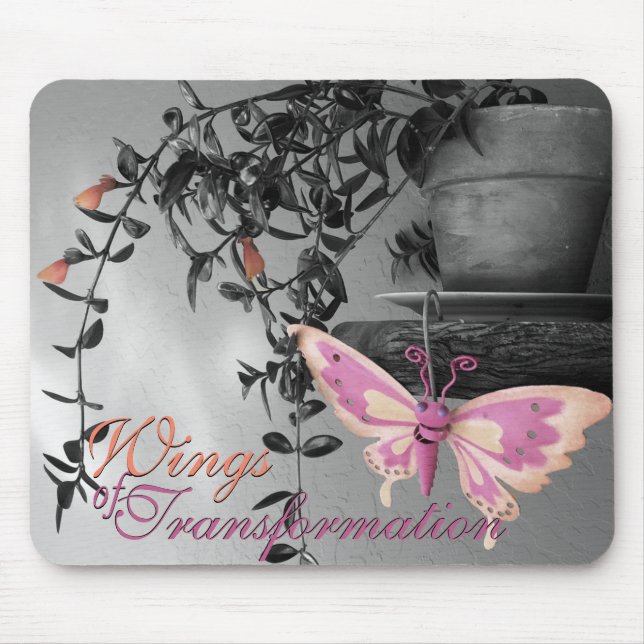 Color Splash Butterfly Stillleben Foto Mousepad (Vorne)