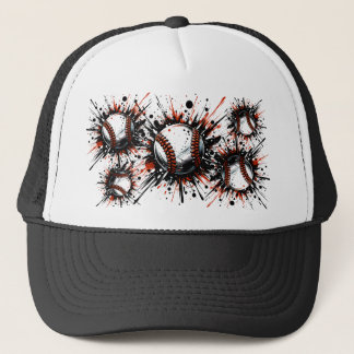 Color Splash of Baseballs Trucker Hat Truckerkappe