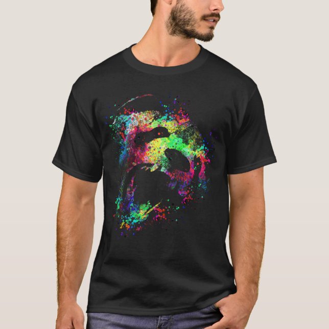 Color splatter panda T-Shirt (Vorderseite)