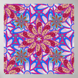 Color Spring Thema nahtlose Muster Hintergrund. C Poster
