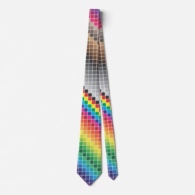 Color Swatch Rainbow Krawatte (Vorderseite)