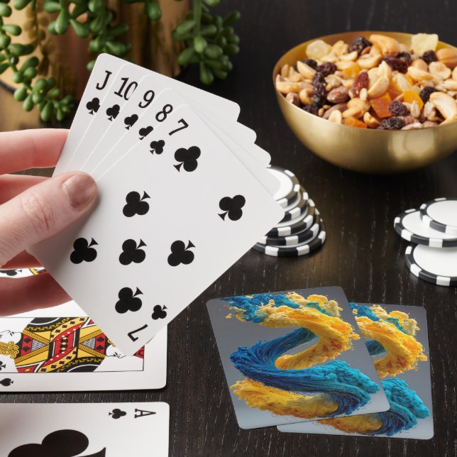 Color Swirl Poker Cards Spielkarten (In Situ)