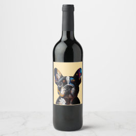 Color Theory Frenchie Weinetikett