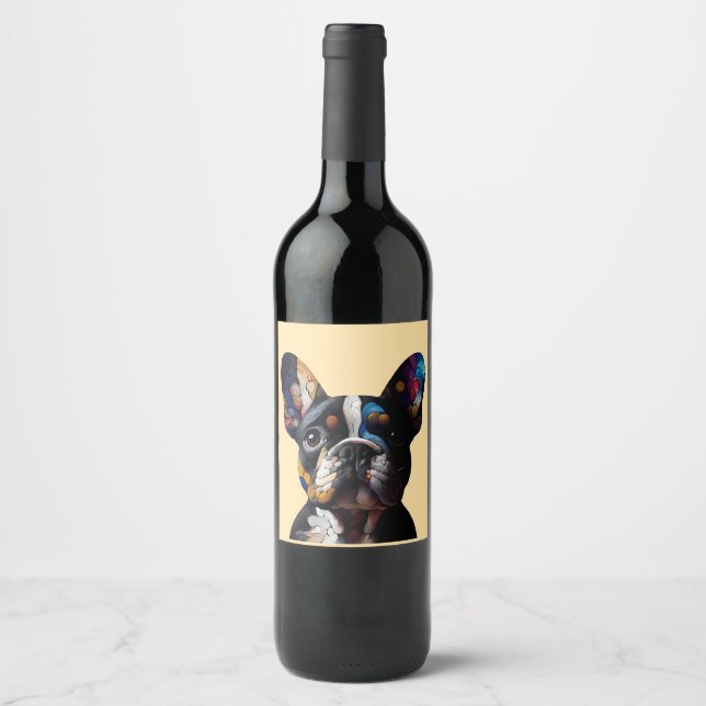 Color Theory Frenchie Weinetikett (Vorderseite)