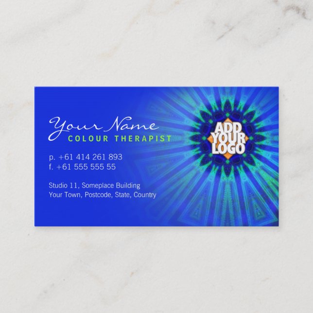 Color Therapy Star Business Card Visitenkarte (Vorderseite)