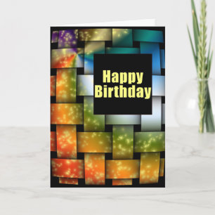 Color Weave Happy Birthday Karte