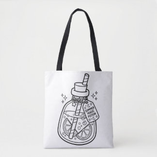 Color Your Own Kawaii Summer Magic Potion Drink Tasche