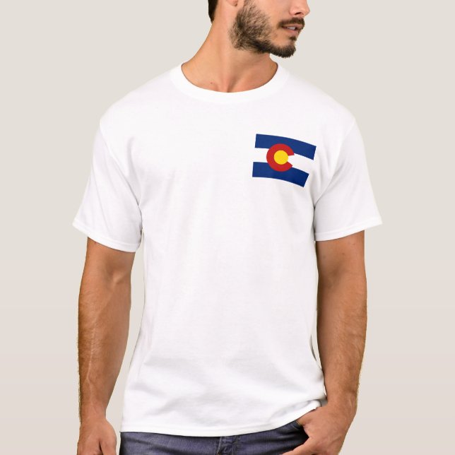Coloradan Flag + Map T - Shirts (Vorderseite)