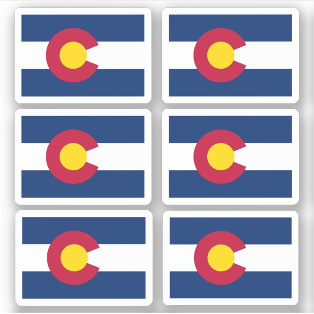 Coloradan-Flagge, amerikanische Staatsflagge Aufkleber (Vorderseite)