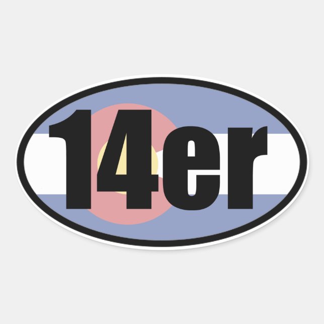 Colorado 14er ovaler aufkleber (Vorderseite)