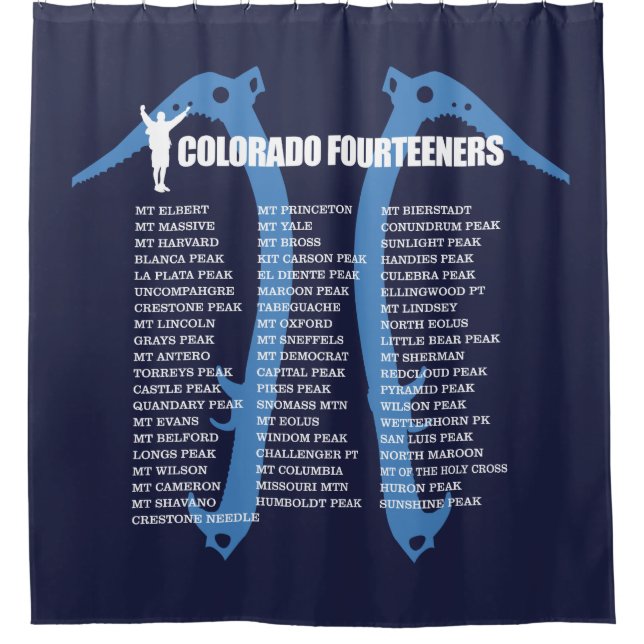 Colorado 14ers duschvorhang (Vorderseite)