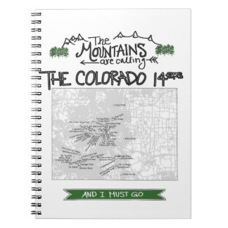 Colorado 14ers Fourteeners Entwurf Notizblock