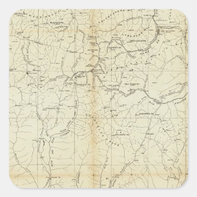 Colorado 2 quadratischer aufkleber (Vorderseite)