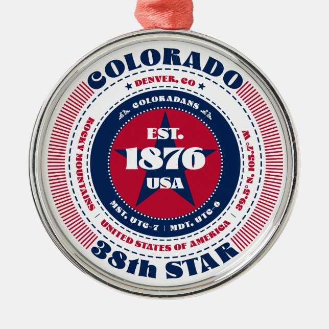 Colorado 38. Staat Weihnachtsschmuck (Vorne)