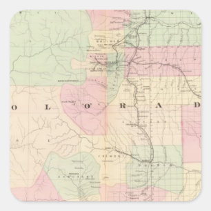 Colorado 9 quadratischer aufkleber