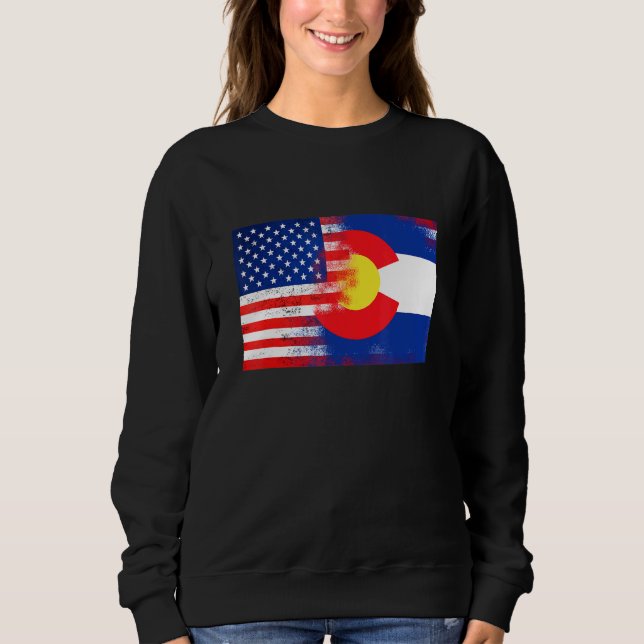Colorado American Flag Fusion Essential Sweatshirt (Vorderseite)