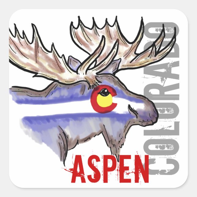 Colorado Aspen stickers design wapitis (Devant)