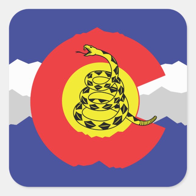 Colorado-Aufkleber Quadratischer Aufkleber (Vorderseite)